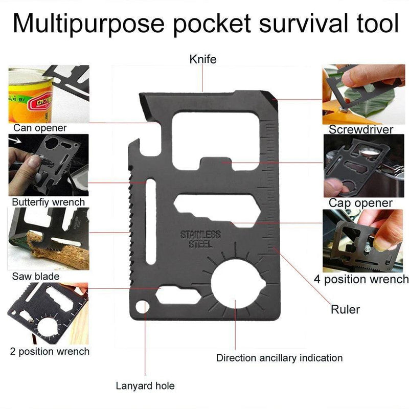 15 IN 1 Emergency Survival Kit Gear Camping Travel Multifunction Tactical Defense Equipment First Aid SOS Wilderness Adventure - Mr Útil